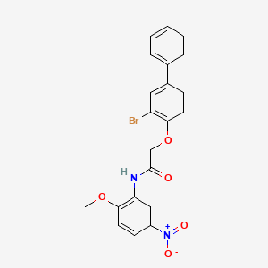 2-[(3-bromo-4-biphenylyl)oxy]-N-(2-methoxy-5-nitrophenyl)acetamide