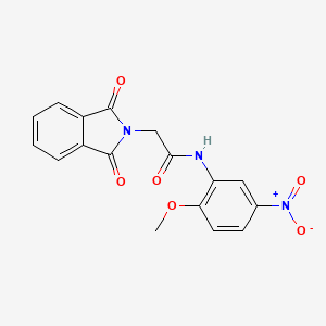 molecular formula C17H13N3O6 B3476071 2-(1,3-DIOXO-2,3-DIHYDRO-1H-ISOINDOL-2-YL)-N-(2-METHOXY-5-NITROPHENYL)ACETAMIDE 