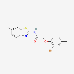 2-(2-bromo-4-methylphenoxy)-N-(6-methyl-1,3-benzothiazol-2-yl)acetamide