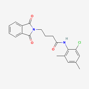 molecular formula C20H19ClN2O3 B3476103 N-(2-chloro-4,6-dimethylphenyl)-4-(1,3-dioxo-1,3-dihydro-2H-isoindol-2-yl)butanamide 