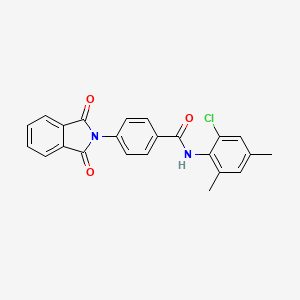 N-(2-chloro-4,6-dimethylphenyl)-4-(1,3-dioxo-1,3-dihydro-2H-isoindol-2-yl)benzamide