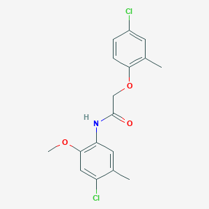 N-(4-chloro-2-methoxy-5-methylphenyl)-2-(4-chloro-2-methylphenoxy)acetamide