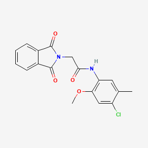 N-(4-chloro-2-methoxy-5-methylphenyl)-2-(1,3-dioxo-1,3-dihydro-2H-isoindol-2-yl)acetamide