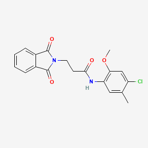 N-(4-chloro-2-methoxy-5-methylphenyl)-3-(1,3-dioxo-1,3-dihydro-2H-isoindol-2-yl)propanamide