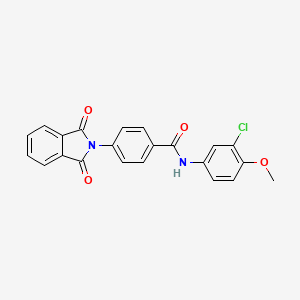 N-(3-chloro-4-methoxyphenyl)-4-(1,3-dioxoisoindol-2-yl)benzamide