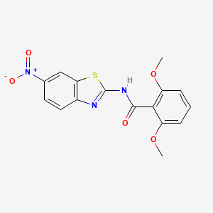 molecular formula C16H13N3O5S B3476165 2,6-dimethoxy-N-(6-nitro-1,3-benzothiazol-2-yl)benzamide 