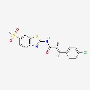 3-(4-chlorophenyl)-N-[6-(methylsulfonyl)-1,3-benzothiazol-2-yl]acrylamide