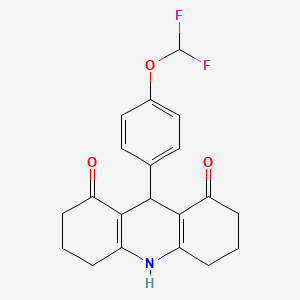 molecular formula C20H19F2NO3 B3476195 9-[4-(difluoromethoxy)phenyl]-3,4,6,7,9,10-hexahydro-1,8(2H,5H)-acridinedione 