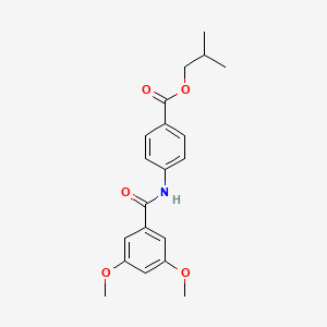 molecular formula C20H23NO5 B3476209 isobutyl 4-[(3,5-dimethoxybenzoyl)amino]benzoate 