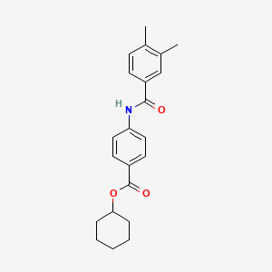 molecular formula C22H25NO3 B3476214 cyclohexyl 4-[(3,4-dimethylbenzoyl)amino]benzoate 