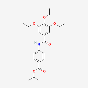 molecular formula C23H29NO6 B3476218 isopropyl 4-[(3,4,5-triethoxybenzoyl)amino]benzoate 