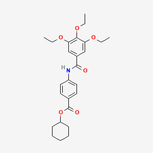 molecular formula C26H33NO6 B3476221 cyclohexyl 4-[(3,4,5-triethoxybenzoyl)amino]benzoate 