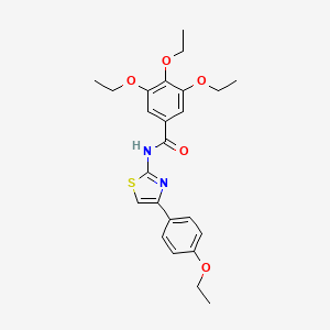 molecular formula C24H28N2O5S B3476227 3,4,5-triethoxy-N-[4-(4-ethoxyphenyl)-1,3-thiazol-2-yl]benzamide 