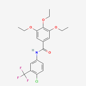 molecular formula C20H21ClF3NO4 B3476238 N-[4-chloro-3-(trifluoromethyl)phenyl]-3,4,5-triethoxybenzamide 