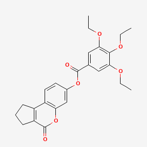 4-oxo-1,2,3,4-tetrahydrocyclopenta[c]chromen-7-yl 3,4,5-triethoxybenzoate