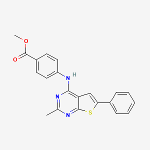 methyl 4-[(2-methyl-6-phenylthieno[2,3-d]pyrimidin-4-yl)amino]benzoate