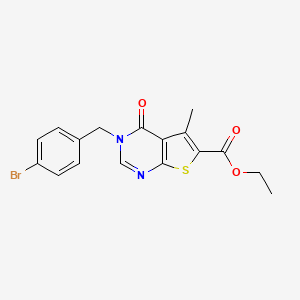 ethyl 3-(4-bromobenzyl)-5-methyl-4-oxo-3,4-dihydrothieno[2,3-d]pyrimidine-6-carboxylate