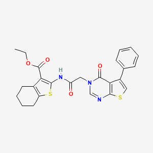 ethyl 2-{[(4-oxo-5-phenylthieno[2,3-d]pyrimidin-3(4H)-yl)acetyl]amino}-4,5,6,7-tetrahydro-1-benzothiophene-3-carboxylate