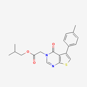 molecular formula C19H20N2O3S B3476291 isobutyl [5-(4-methylphenyl)-4-oxothieno[2,3-d]pyrimidin-3(4H)-yl]acetate 