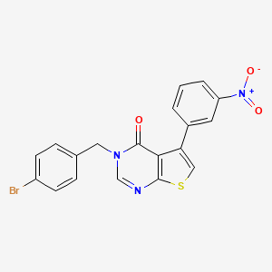 molecular formula C19H12BrN3O3S B3476309 3-(4-bromobenzyl)-5-(3-nitrophenyl)thieno[2,3-d]pyrimidin-4(3H)-one 