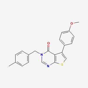 molecular formula C21H18N2O2S B3476316 5-(4-methoxyphenyl)-3-(4-methylbenzyl)thieno[2,3-d]pyrimidin-4(3H)-one 