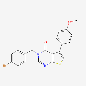 molecular formula C20H15BrN2O2S B3476339 3-(4-bromobenzyl)-5-(4-methoxyphenyl)thieno[2,3-d]pyrimidin-4(3H)-one 