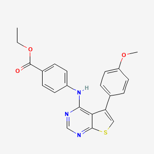 ethyl 4-{[5-(4-methoxyphenyl)thieno[2,3-d]pyrimidin-4-yl]amino}benzoate