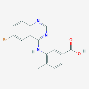 3-[(6-bromo-4-quinazolinyl)amino]-4-methylbenzoic acid