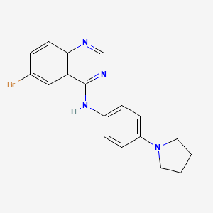 6-bromo-N-[4-(1-pyrrolidinyl)phenyl]-4-quinazolinamine