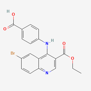 4-{[6-bromo-3-(ethoxycarbonyl)-4-quinolinyl]amino}benzoic acid