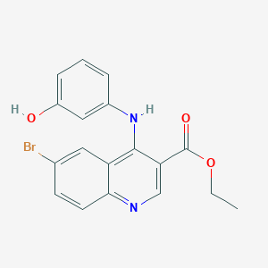 ethyl 6-bromo-4-[(3-hydroxyphenyl)amino]-3-quinolinecarboxylate