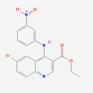 molecular formula C18H14BrN3O4 B3476391 ethyl 6-bromo-4-[(3-nitrophenyl)amino]-3-quinolinecarboxylate 