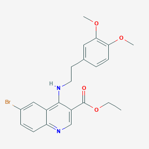 ethyl 6-bromo-4-{[2-(3,4-dimethoxyphenyl)ethyl]amino}-3-quinolinecarboxylate