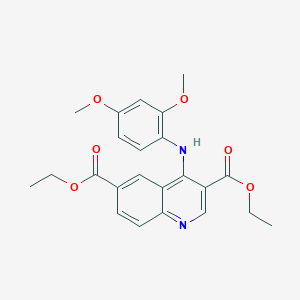 Diethyl 4-(2,4-dimethoxyanilino)quinoline-3,6-dicarboxylate