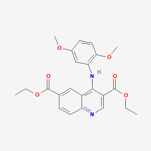 Diethyl 4-(2,5-dimethoxyanilino)quinoline-3,6-dicarboxylate