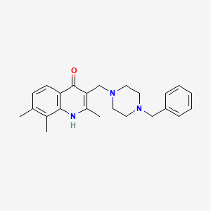 3-[(4-benzyl-1-piperazinyl)methyl]-2,7,8-trimethyl-4-quinolinol