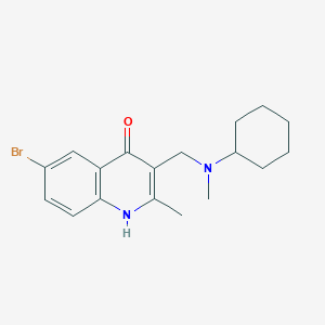 6-bromo-3-[[cyclohexyl(methyl)amino]methyl]-2-methyl-1H-quinolin-4-one