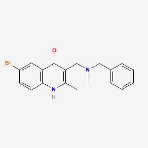 molecular formula C19H19BrN2O B3476438 3-{[benzyl(methyl)amino]methyl}-6-bromo-2-methyl-4-quinolinol 