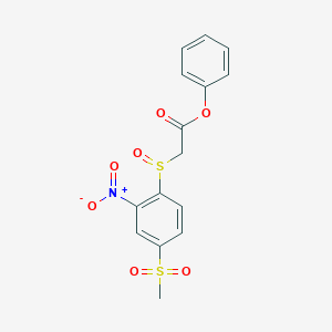 molecular formula C15H13NO7S2 B3476439 phenyl {[4-(methylsulfonyl)-2-nitrophenyl]sulfinyl}acetate 