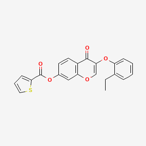 molecular formula C22H16O5S B3476446 3-(2-ethylphenoxy)-4-oxo-4H-chromen-7-yl 2-thiophenecarboxylate 