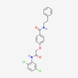 molecular formula C23H20Cl2N2O3 B3476463 4-{2-[(2,5-dichlorophenyl)amino]-2-oxoethoxy}-N-(2-phenylethyl)benzamide 