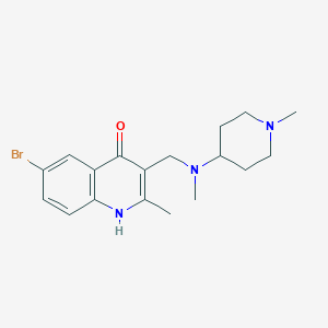 molecular formula C18H24BrN3O B3476464 6-bromo-2-methyl-3-{[methyl(1-methyl-4-piperidinyl)amino]methyl}-4-quinolinol 