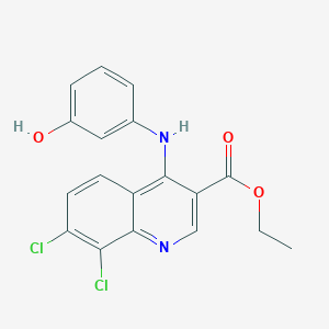 ethyl 7,8-dichloro-4-[(3-hydroxyphenyl)amino]-3-quinolinecarboxylate