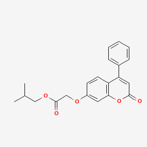 molecular formula C21H20O5 B3476506 isobutyl [(2-oxo-4-phenyl-2H-chromen-7-yl)oxy]acetate 