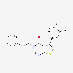 molecular formula C22H20N2OS B3476514 5-(3,4-dimethylphenyl)-3-(2-phenylethyl)thieno[2,3-d]pyrimidin-4(3H)-one 