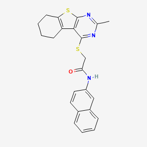 2-[(2-methyl-5,6,7,8-tetrahydro[1]benzothieno[2,3-d]pyrimidin-4-yl)thio]-N-2-naphthylacetamide