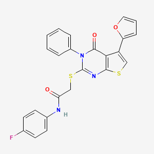 N-(4-fluorophenyl)-2-{[5-(furan-2-yl)-4-oxo-3-phenyl-3,4-dihydrothieno[2,3-d]pyrimidin-2-yl]sulfanyl}acetamide