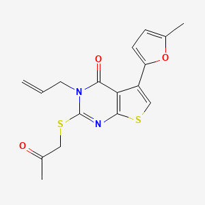 molecular formula C17H16N2O3S2 B3476596 3-allyl-5-(5-methyl-2-furyl)-2-[(2-oxopropyl)thio]thieno[2,3-d]pyrimidin-4(3H)-one 