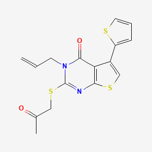 3-allyl-2-[(2-oxopropyl)thio]-5-(2-thienyl)thieno[2,3-d]pyrimidin-4(3H)-one