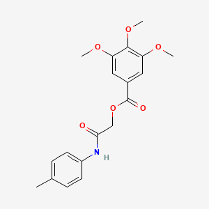 molecular formula C19H21NO6 B3476608 2-[(4-methylphenyl)amino]-2-oxoethyl 3,4,5-trimethoxybenzoate 